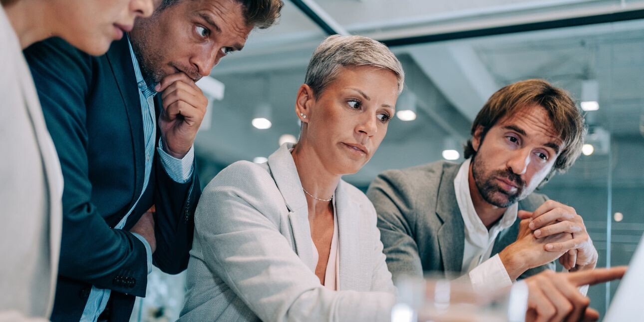 team of professionals during meeting