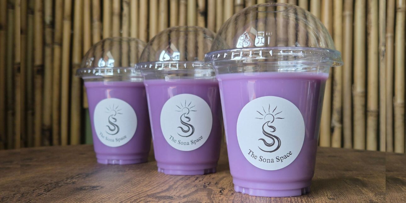 the sona space london ube latte drinks