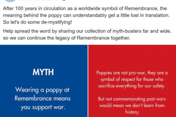 Image for article 'Why Poppy Day is a good day to learn how to bust a myth'