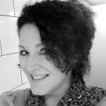 A black and white image of Jody Thompson.