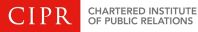 The CIPR logo consisting of the letters CIPR. These are a white, serif font on a red rectangle. To the right are the words Chartered Institute of Public Relations in grey capital letters and a sans-serif font
