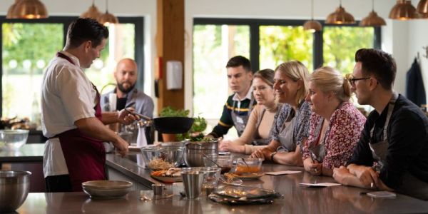 Group at James Martin's cookery school